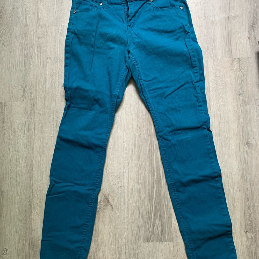 Teal New Direction Weekend stretchy skinny jeans